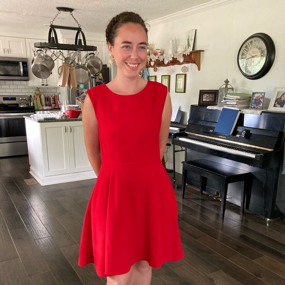 The Limited Dresses & Skirts - The Limited Red Fit and Flare Dress, Size 4
